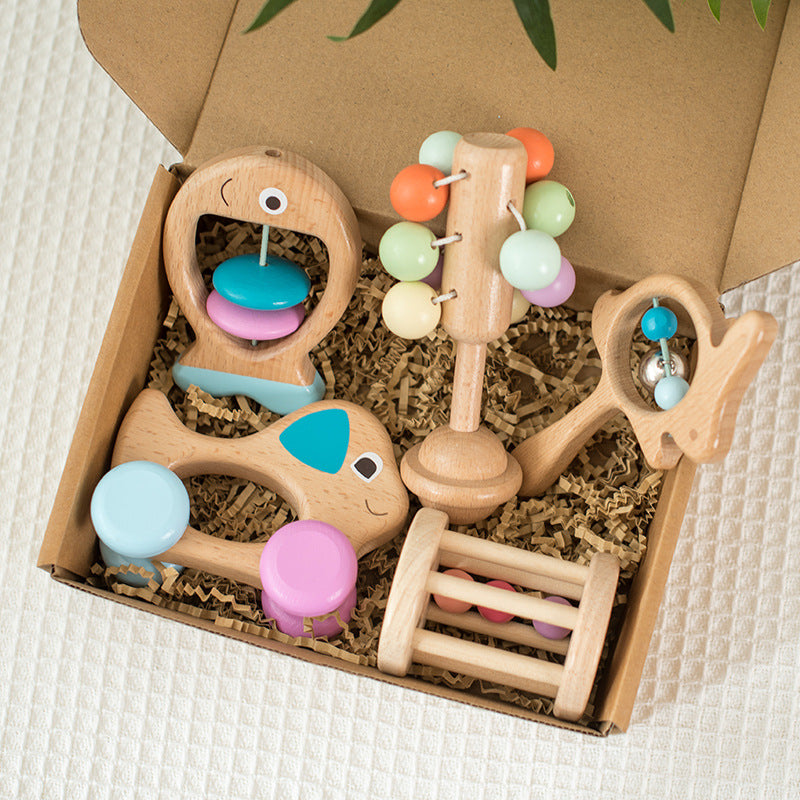 - Newborn Beech Wood Baby Toy – Montessori Educational Rattle