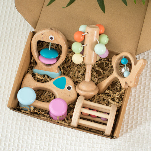 - Newborn Beech Wood Baby Toy – Montessori Educational Rattle