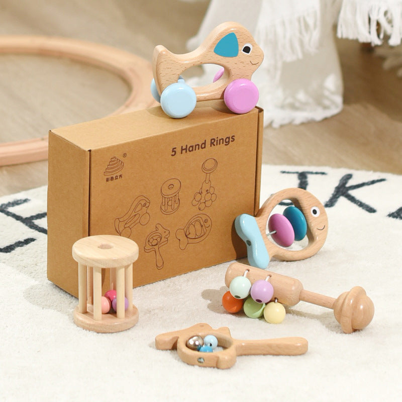 - Newborn Beech Wood Baby Toy – Montessori Educational Rattle