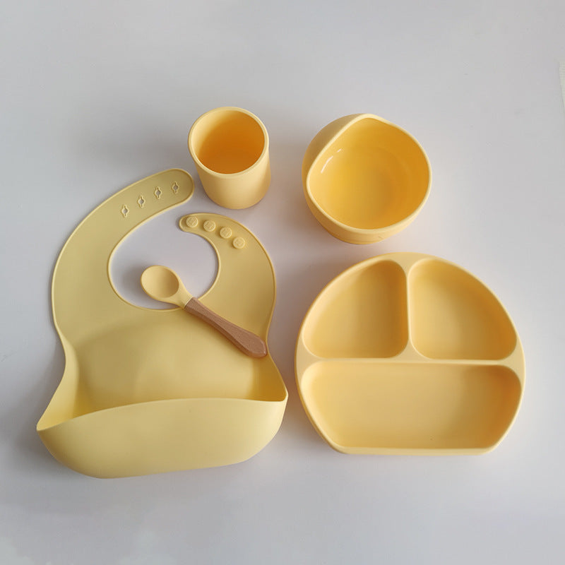 Baby Silicone Feeding Set – Bowl, Spoon & Fork (BPA-Free)