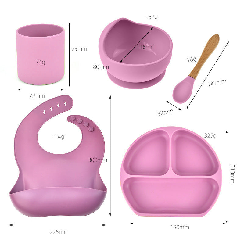 Baby Silicone Feeding Set – Bowl, Spoon & Fork (BPA-Free)