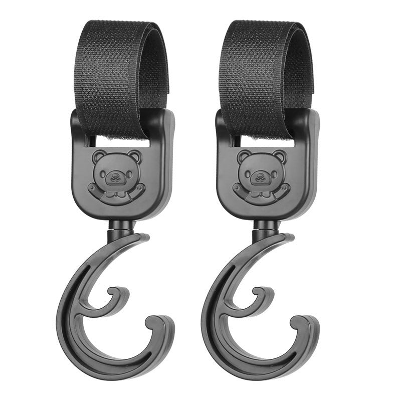 Universal Stroller Hooks – Strong Clips for Diaper Bags & Backpacks (2 Pack)