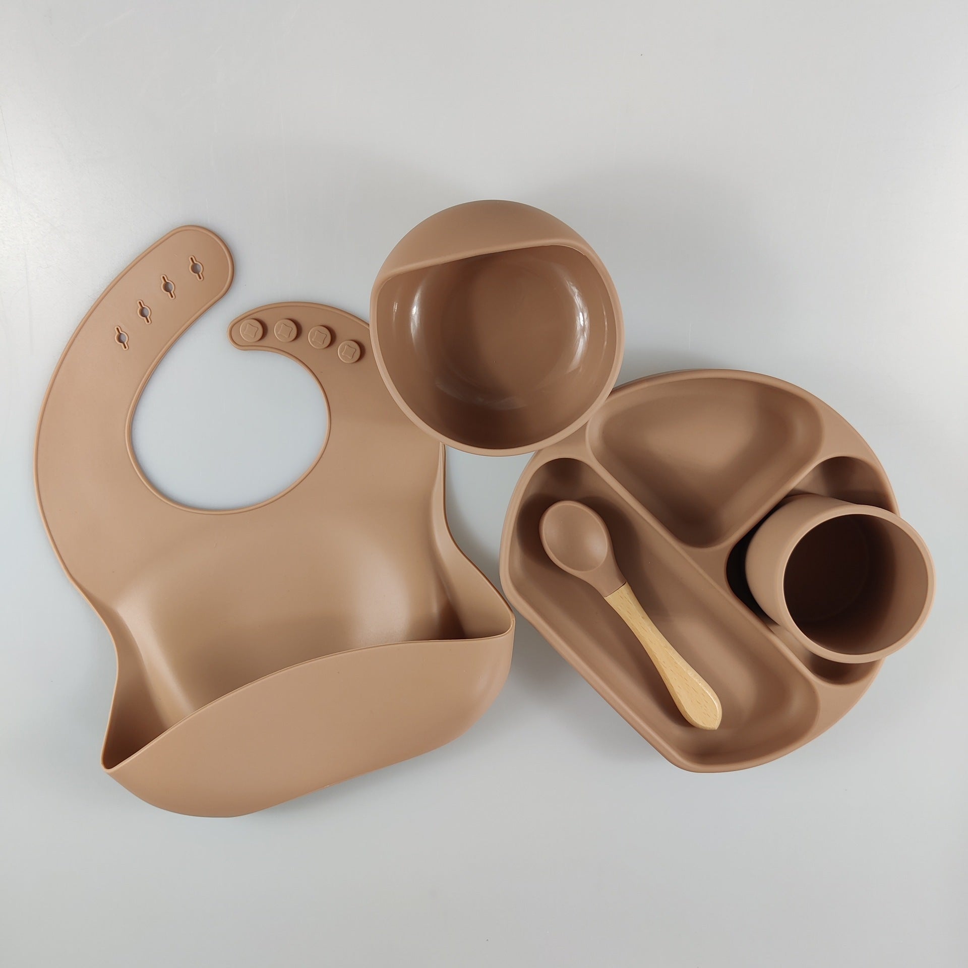 Baby Silicone Feeding Set – Bowl, Spoon & Fork (BPA-Free)