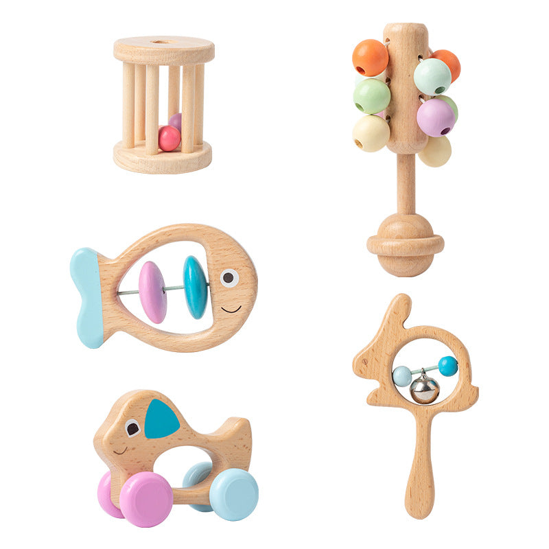 - Newborn Beech Wood Baby Toy – Montessori Educational Rattle